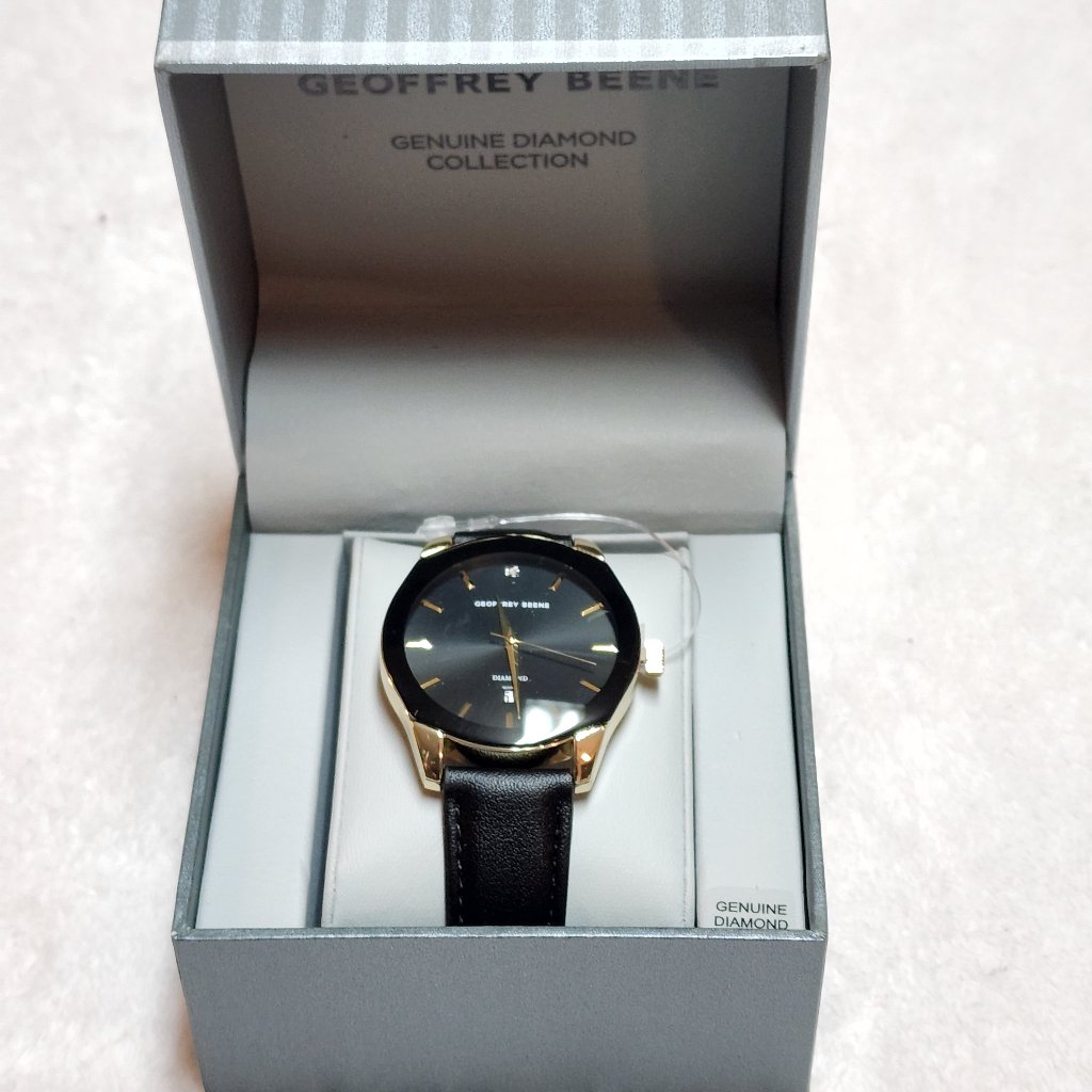 Geoffrey Beene Black Dial Smooth Black Strap 23 Geoffrey Beene Black Dial Smooth Black Strap 23